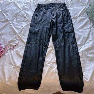 american eagle straight leg leather pants BRAND NEW WITH TAGS